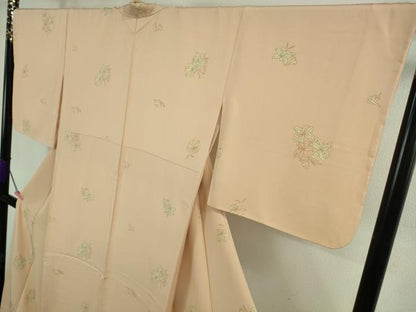 平和屋本店●極上　ジャパンオートクチュール　渡辺雪三郎　小紋　百合　人色地　金彩　逸品　DZAB3074kh6