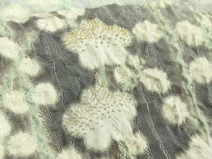 平和屋本店●極上　十日町 名門 滝泰謹製 中国三大刺繍 相良刺繍 訪問着　おぼろ染め　襲絞り　笹梅文　暈し染め　銀糸　逸品　DZAB3075kh6