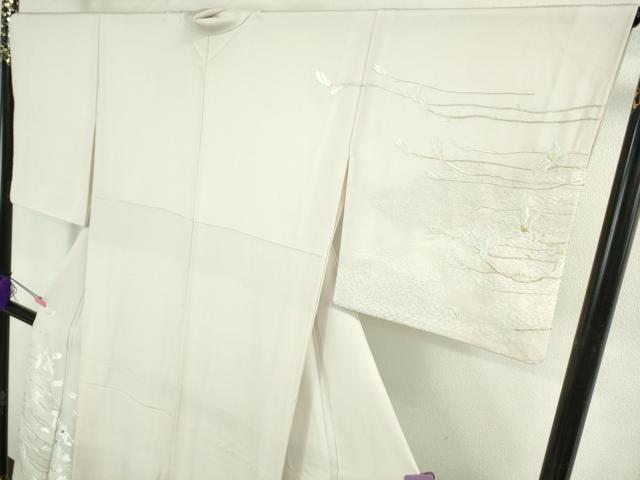 平和屋本店●極上　山口美術織物 皇室 伊勢神宮御用 西陣織　訪問着　総刺繍　錦繍　枝花文　桜色地　金銀糸　反端付き　逸品　DZAB3076kh6