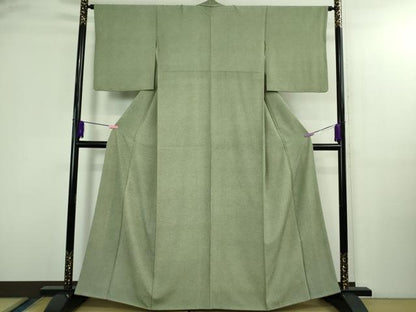 平和屋着物●極上　洗える最高級着物　＜英＞はなぶさ謹製　江戸小紋　鮫小紋柄　岩井茶色地　逸品　DZAB3078kh6