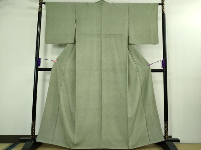 平和屋着物●極上　洗える最高級着物　＜英＞はなぶさ謹製　江戸小紋　鮫小紋柄　岩井茶色地　逸品　DZAB3078kh6
