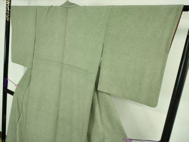 平和屋着物●極上　洗える最高級着物　＜英＞はなぶさ謹製　江戸小紋　鮫小紋柄　岩井茶色地　逸品　DZAB3078kh6