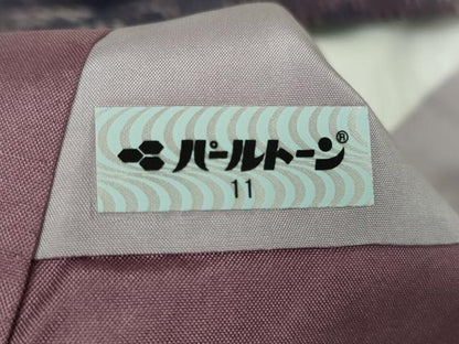 平和屋本店●超希少　日本工芸会正会員　秋山眞和　綾の手紬　手織　本藍染　花織　横段文　逸品　DZAB3088kh6