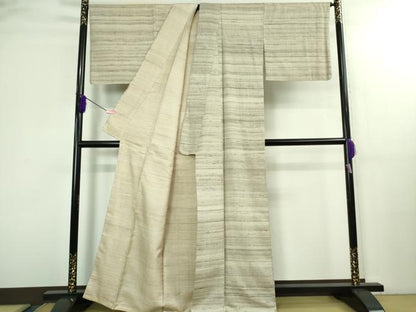 平和屋着物●極上　インド・アッサム　野蚕糸　手織　ムガシルク　逸品　DZAB3092kh6