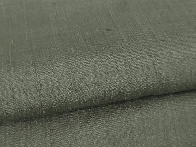 平和屋本店●極上　本場結城紬　重要無形文化財　色無地　灰色　証紙付き　逸品　未使用　DZAB3096kh6