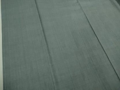 平和屋本店●極上　本場結城紬　重要無形文化財　色無地　藍鼠色　逸品　未使用　DZAB3097kh6