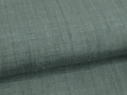 平和屋本店●極上　本場結城紬　重要無形文化財　色無地　藍鼠色　逸品　未使用　DZAB3097kh6