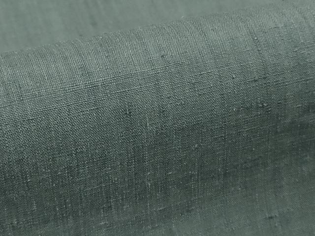 平和屋本店●極上　本場結城紬　重要無形文化財　色無地　藍鼠色　逸品　未使用　DZAB3097kh6