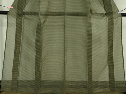 平和屋本店＊極上 夏物 白たか上布 置賜紬 小松紀夫作 格子 証紙付き 逸品 DZAB3100kh6
