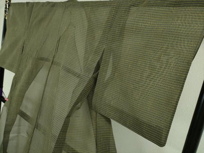 平和屋本店＊極上 夏物 白たか上布 置賜紬 小松紀夫作 格子 証紙付き 逸品 DZAB3100kh6