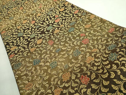 平和屋着物●極上　紋屋井関　御寮織　両面　六通柄袋帯　花唐草　金糸　逸品　DZAB3108kh6