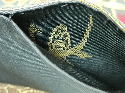 平和屋着物●極上　西陣　白綾苑大庭　六通柄袋帯　糸車花文　金糸　逸品　DZAB3112kh6