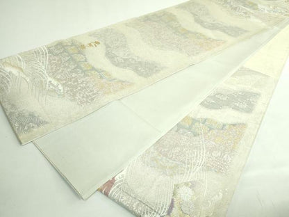 平和屋着物●極上　金彩友禅　卓越技能者・名工・和田光正監修　光阿弥　太鼓柄袋帯　道長名物裂文　金銀彩　逸品　DZAB3117kh6