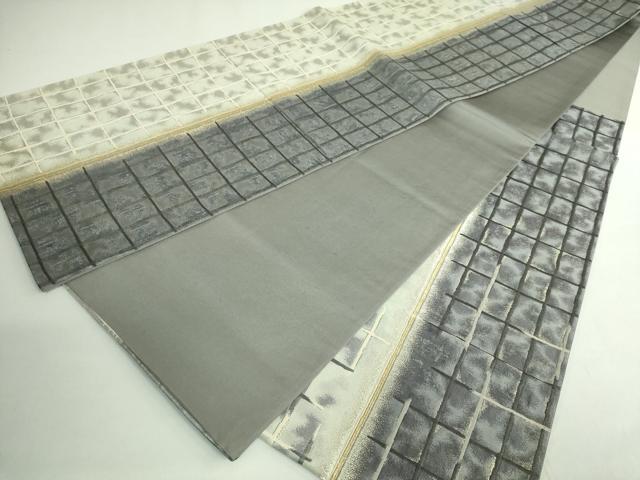 平和屋着物●極上　西陣の名門　加納幸謹製　六通柄袋帯　間道　金糸　逸品　DZAB3120kh6