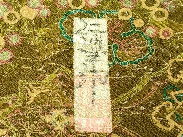 平和屋着物●極上　前田仁仙　仁仙更紗　全通柄袋帯　正倉院更紗花文　金糸　逸品　DZAB3129kh6