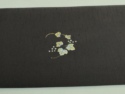 平和屋着物●極上　九寸名古屋帯　雪輪花丸文　金銀彩　羊羹色地　逸品　DZAB3134kh6　