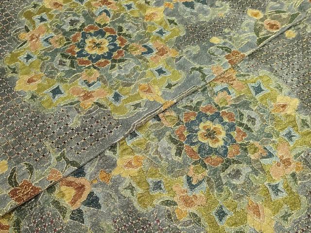 平和屋本店●極上　中国三大刺繍　スワトウ刺繍　汕頭刺繍　総刺繍　全通柄袋帯　正倉院花文　金糸　逸品　DZAB3139kh6