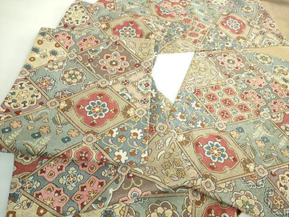 平和屋本店●極上　中国三大刺繍　相良刺繍　200万粒　総詰　袋帯　格天井花文　金糸　逸品　DZAB3140kh6