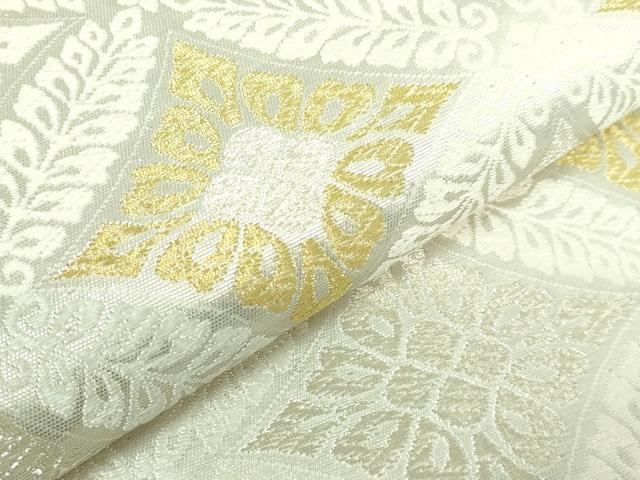 平和屋着物●極上　六通柄袋帯　唐織　貝紫　小石丸　花菱文　金銀糸　逸品　DZAB3151kh6