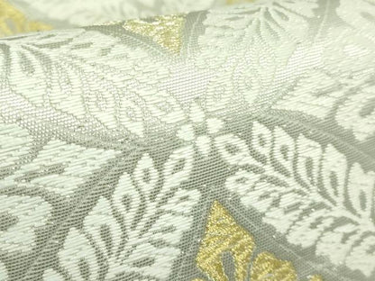 平和屋着物●極上　六通柄袋帯　唐織　貝紫　小石丸　花菱文　金銀糸　逸品　DZAB3151kh6