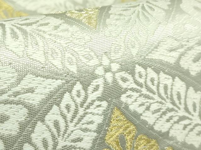 平和屋着物●極上　六通柄袋帯　唐織　貝紫　小石丸　花菱文　金銀糸　逸品　DZAB3151kh6