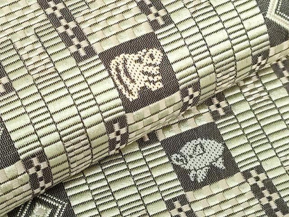 平和屋本店●極上　1897年創業 名門岡野 本場筑前博多織 千年工房　八寸名古屋帯　伝統工芸士　隈潜　十二支　干支　逸品　DZAB3170kh6