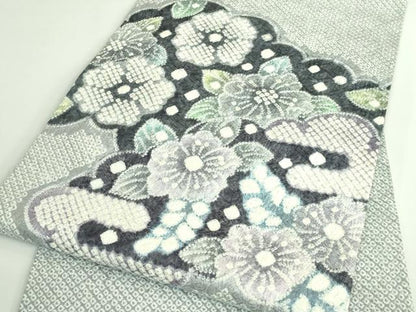 平和屋着物●極上　名門　藤娘きぬたや・総絞り　九寸名古屋帯　辻が花　逸品　DZAB3183kh6