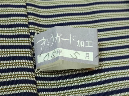 平和屋本店●極上 男性 人間国宝 甲田綏郎 精好仙台平 馬乗り袴 縞 逸品 DZAB3190kh6
