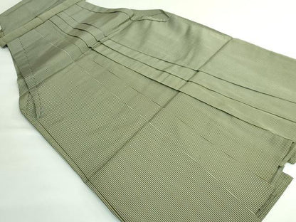 平和屋着物●極上　男性　馬乗り袴　縞　反端付き　逸品　DZAB3191　kh6