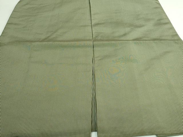 平和屋着物●極上　男性　馬乗り袴　縞　反端付き　逸品　DZAB3191　kh6