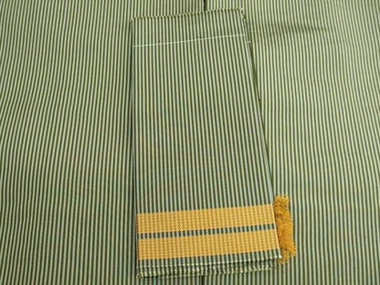 平和屋着物●極上　男性　馬乗り袴　縞　反端付き　逸品　DZAB3191　kh6