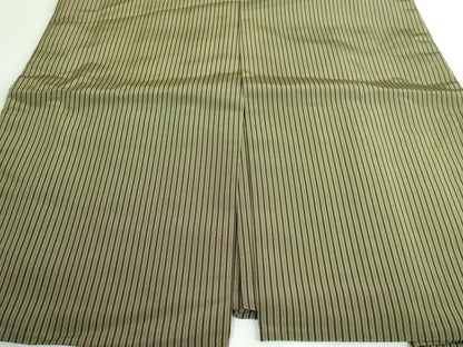 平和屋着物●極上　男性　馬乗り袴　昆龍　米沢安部吉　縞　反端付き　逸品　DZAB3192kh6