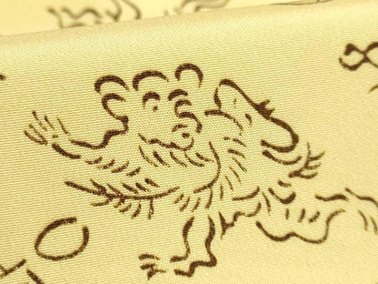 平和屋着物●上質な長襦袢　無双仕立て　鳥獣戯画　蒸栗色地　逸品　DZAB3195kh6