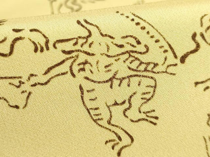 平和屋着物●上質な長襦袢　無双仕立て　鳥獣戯画　蒸栗色地　逸品　DZAB3195kh6