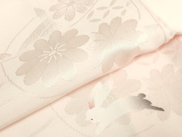 平和屋着物●上質な長襦袢　袷　糸車地紋　跳兎　さが美扱い　逸品　未使用　DZAB3196kh6
