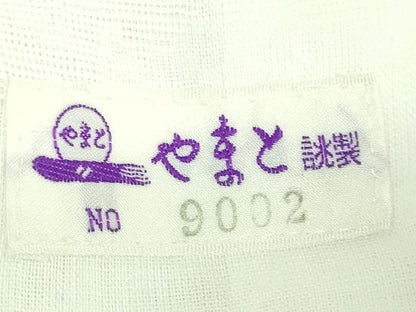 平和屋着物＊極上 夏物 男性 長襦袢 小千谷 本麻 雪芝紋紗 象牙色地 逸品 DZAB3199kh6