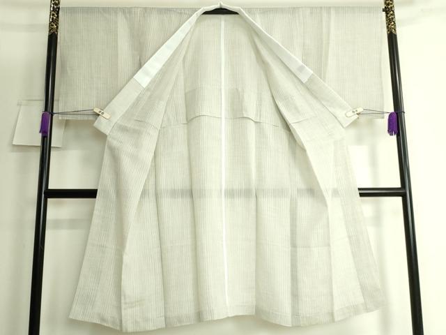 平和屋着物＊夏物　長襦袢　小千谷本麻　紗　色地　反端付き　逸品　DZAB3200kh6