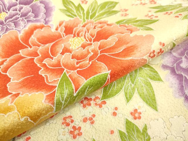 平和屋本店[]極上　七五三　女の子　3歳　祝着　牡丹　金銀彩　逸品　DZAB3202kh6