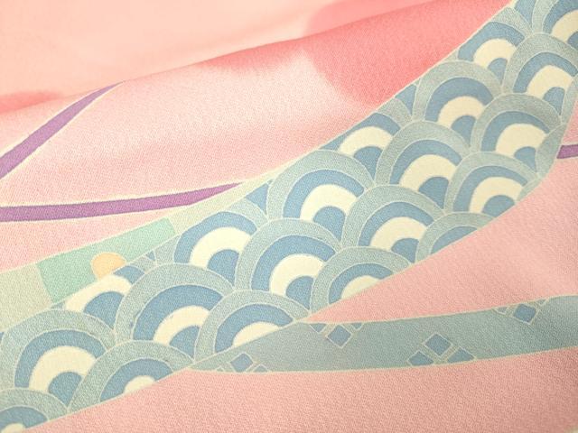 平和屋本店[]極上　七五三　女の子　3歳　祝着　三つ身　友禅　几帳吉祥花松文　暈し染め　逸品　DZAB3203kh6