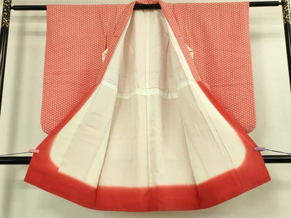 平和屋本店[]極上　七五三　女の子　3歳　祝着　三つ身　花網目文　逸品　DZAB3205kh6