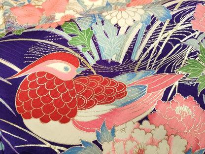 平和屋本店∵極上 女の子 十三参り 子供 祝着 鴛鴦花文 金銀彩 逸品 DZAB3207kh6