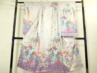 平和屋本店∵極上 女の子 十三参り 子供 祝着 花車 藤花房 暈し染め 逸品 DZAB3212kh6