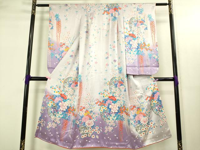 平和屋本店∵極上 女の子 十三参り 子供 祝着 花車 藤花房 暈し染め 逸品 DZAB3212kh6
