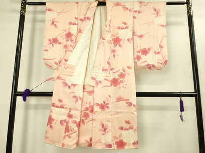 平和屋本店[]極上　女の子　子供　小紋　絞り　草花文　逸品　DZAB3213kh6