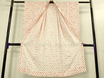 平和屋本店∵極上　女の子　十三参り　子供　祝着・襦袢(半衿刺繍)セット　総絞り　舞花文　逸品　DZAB3216kh6