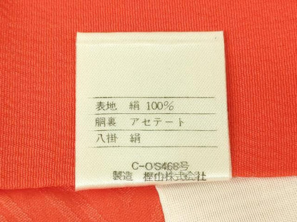 平和屋本店∵極上 女の子 十三参り 子供 祝着 紅型 流水花文 オンワード樫山 逸品 DZAB3218kh6