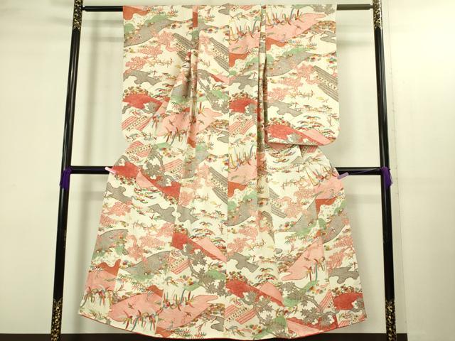 平和屋本店[]極上 子供 女の子 小紋 花鳥文 松竹梅 金彩 逸品 DZAB3219kh6