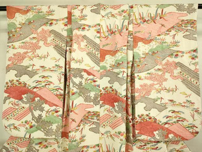 平和屋本店[]極上　子供　女の子　小紋　花鳥文　松竹梅　金彩　逸品　DZAB3219kh6