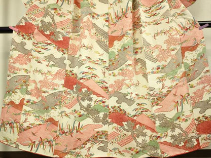 平和屋本店[]極上　子供　女の子　小紋　花鳥文　松竹梅　金彩　逸品　DZAB3219kh6