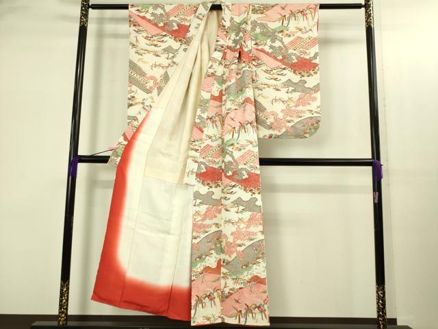 平和屋本店[]極上　子供　女の子　小紋　花鳥文　松竹梅　金彩　逸品　DZAB3219kh6